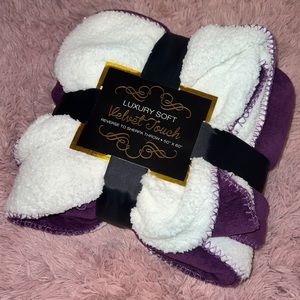 Purple Sherpa blanket